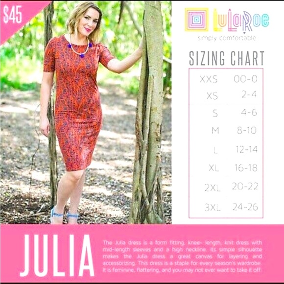 NWT LulaRoe Julia Floral Multicolor Dress Size Large - Picture 3 of 6